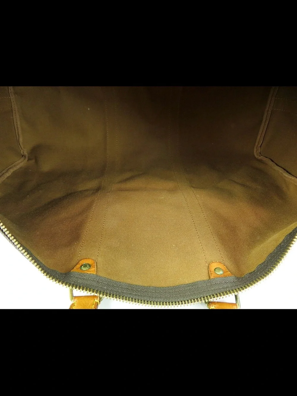 Louis Vuitton Brown Monogram Duffel with Tan Leather Trim